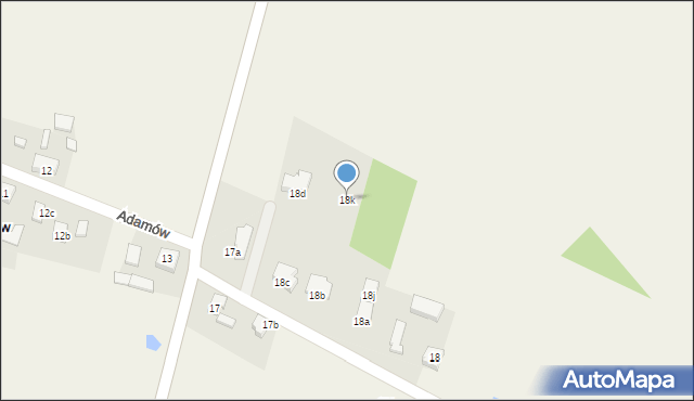 Adamów, Adamów, 18k, mapa Adamów