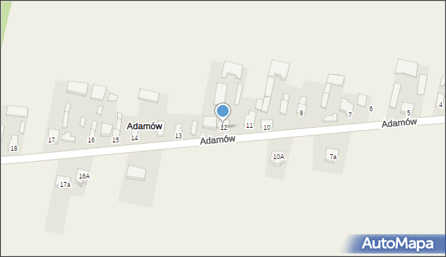 Adamów, Adamów, 12, mapa Adamów