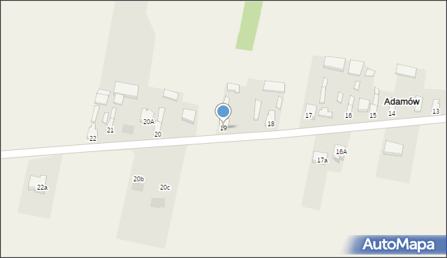 Adamów, Adamów, 19, mapa Adamów