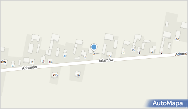 Adamów, Adamów, 6, mapa Adamów