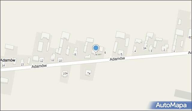 Adamów, Adamów, 7, mapa Adamów