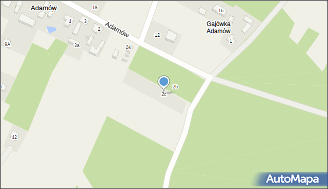 Adamów, Adamów, 2c, mapa Adamów