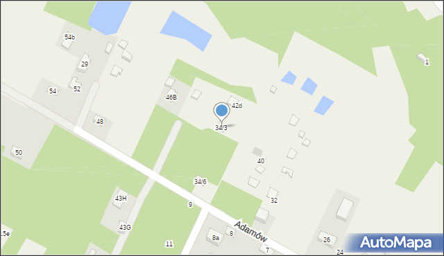Adamów, Adamów, 34/3, mapa Adamów
