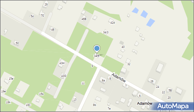 Adamów, Adamów, 34/6, mapa Adamów
