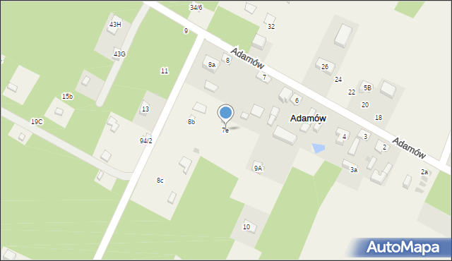 Adamów, Adamów, 7e, mapa Adamów