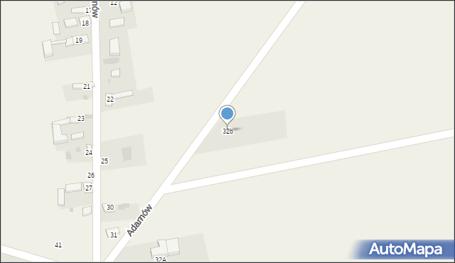 Adamów, Adamów, 32b, mapa Adamów