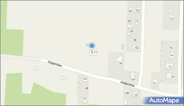 Adamów, Adamów, 5, mapa Adamów