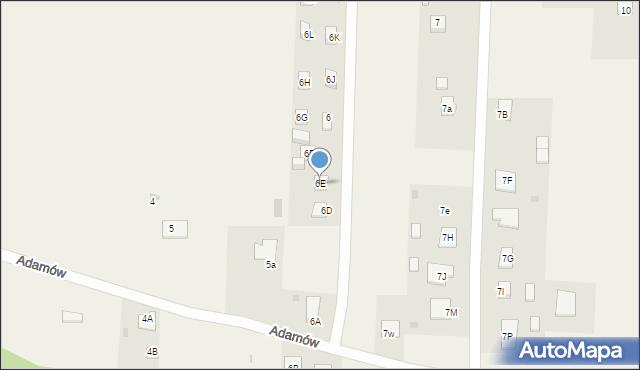 Adamów, Adamów, 6E, mapa Adamów