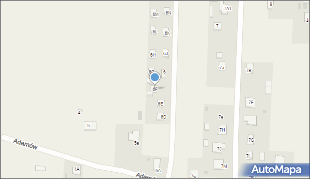 Adamów, Adamów, 6F, mapa Adamów