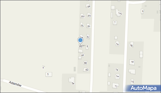 Adamów, Adamów, 6G, mapa Adamów