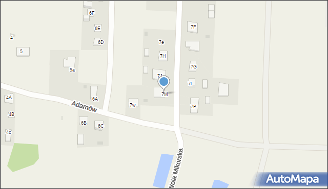 Adamów, Adamów, 7M, mapa Adamów