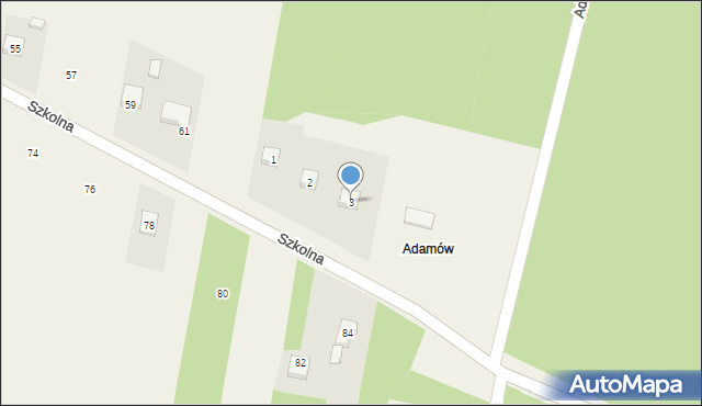 Adamów, Adamów, 3, mapa Adamów