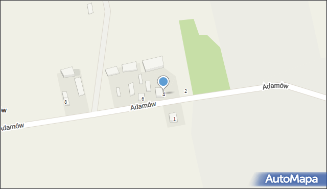 Adamów, Adamów, 4, mapa Adamów