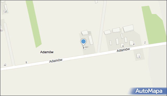 Adamów, Adamów, 8, mapa Adamów