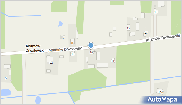 Adamów Drwalewski, Adamów Drwalewski, 10, mapa Adamów Drwalewski