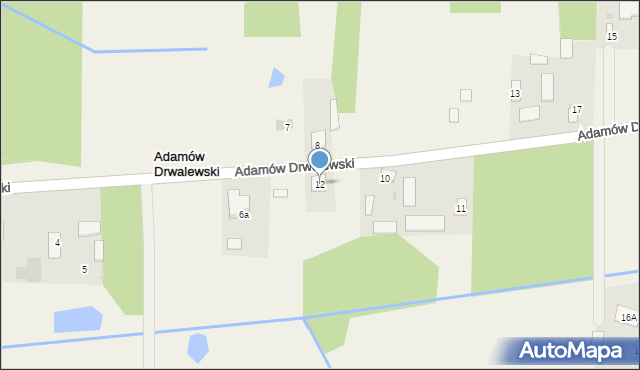 Adamów Drwalewski, Adamów Drwalewski, 12, mapa Adamów Drwalewski