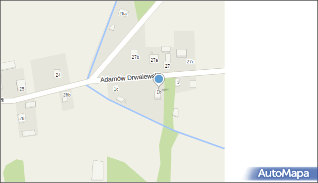 Adamów Drwalewski, Adamów Drwalewski, 1b, mapa Adamów Drwalewski