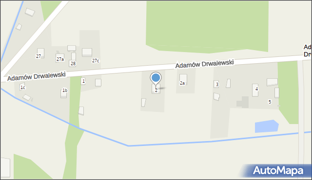 Adamów Drwalewski, Adamów Drwalewski, 2, mapa Adamów Drwalewski