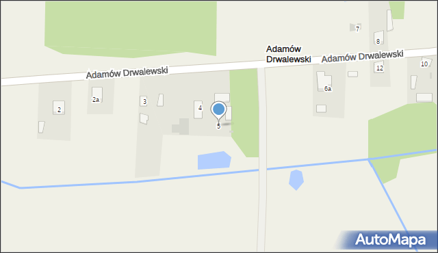 Adamów Drwalewski, Adamów Drwalewski, 5, mapa Adamów Drwalewski