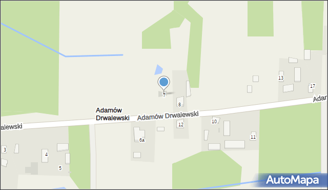 Adamów Drwalewski, Adamów Drwalewski, 7, mapa Adamów Drwalewski