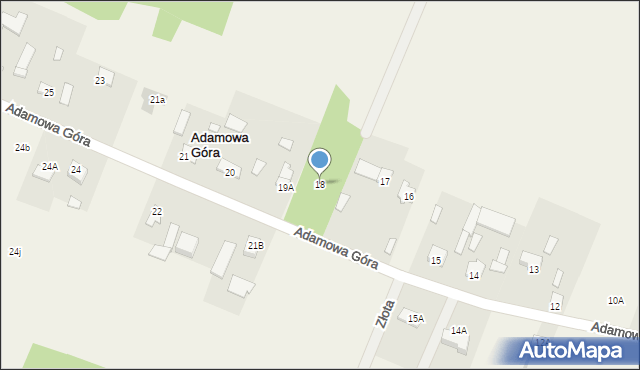 Adamowa Góra, Adamowa Góra, 18, mapa Adamowa Góra