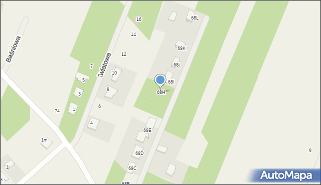 Adamowa Góra, Adamowa Góra, 68H, mapa Adamowa Góra