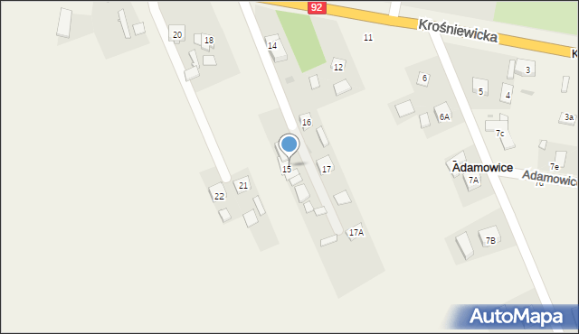 Adamowice, Adamowice, 16a, mapa Adamowice