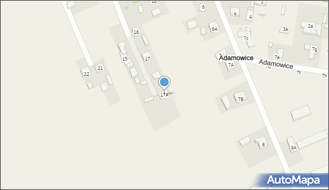 Adamowice, Adamowice, 17A, mapa Adamowice