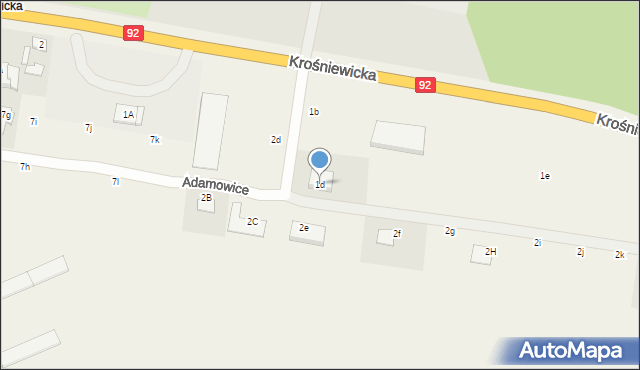 Adamowice, Adamowice, 1d, mapa Adamowice