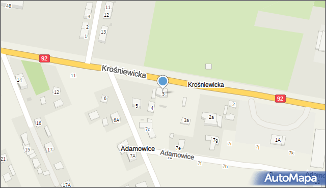 Adamowice, Adamowice, 3, mapa Adamowice