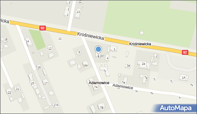 Adamowice, Adamowice, 5, mapa Adamowice