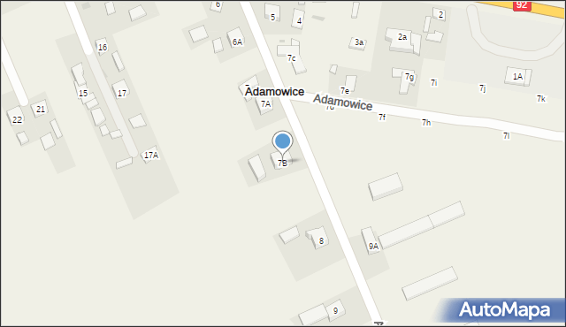 Adamowice, Adamowice, 7B, mapa Adamowice