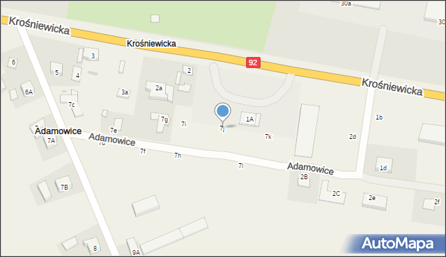 Adamowice, Adamowice, 7j, mapa Adamowice