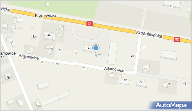 Adamowice, Adamowice, 7k, mapa Adamowice