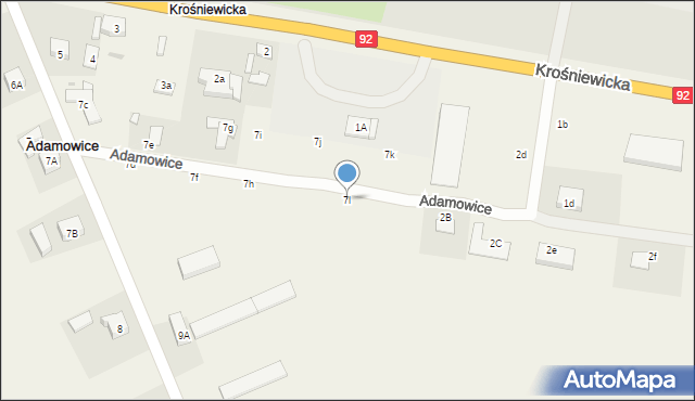 Adamowice, Adamowice, 7l, mapa Adamowice