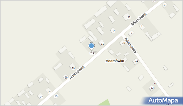 Adamówka, Adamówka, 31A, mapa Adamówka