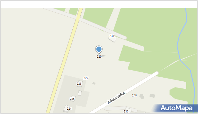 Adamówka, Adamówka, 229, mapa Adamówka