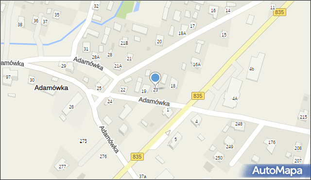 Adamówka, Adamówka, 23, mapa Adamówka