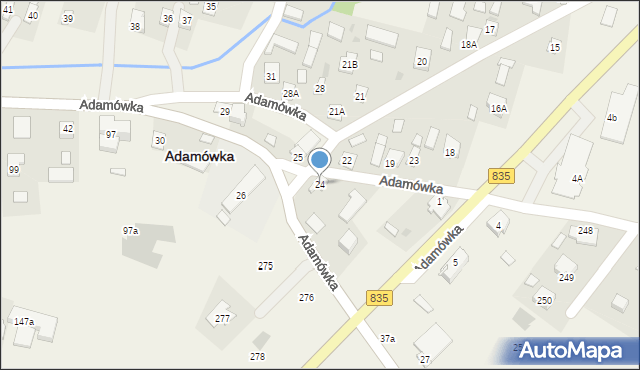 Adamówka, Adamówka, 24, mapa Adamówka