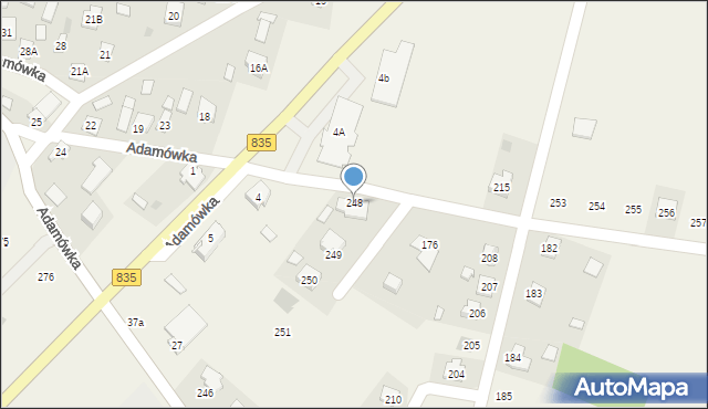 Adamówka, Adamówka, 248, mapa Adamówka