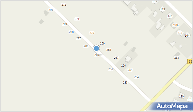 Adamówka, Adamówka, 285, mapa Adamówka