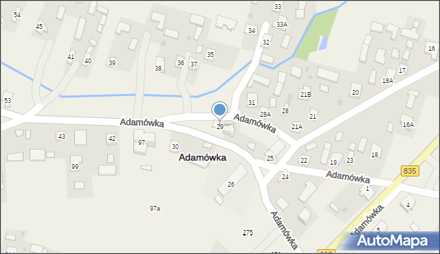 Adamówka, Adamówka, 29, mapa Adamówka