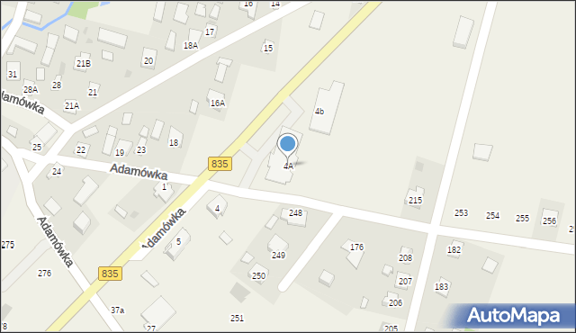 Adamówka, Adamówka, 4A, mapa Adamówka