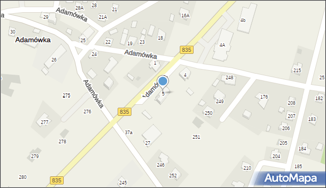 Adamówka, Adamówka, 5, mapa Adamówka