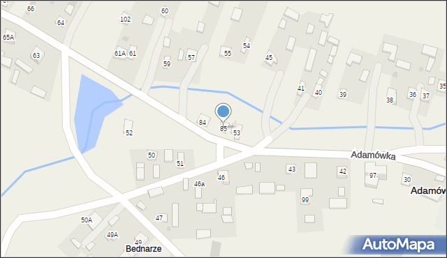 Adamówka, Adamówka, 85, mapa Adamówka