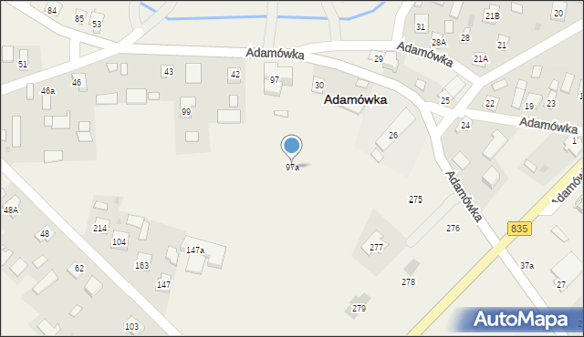 Adamówka, Adamówka, 97a, mapa Adamówka