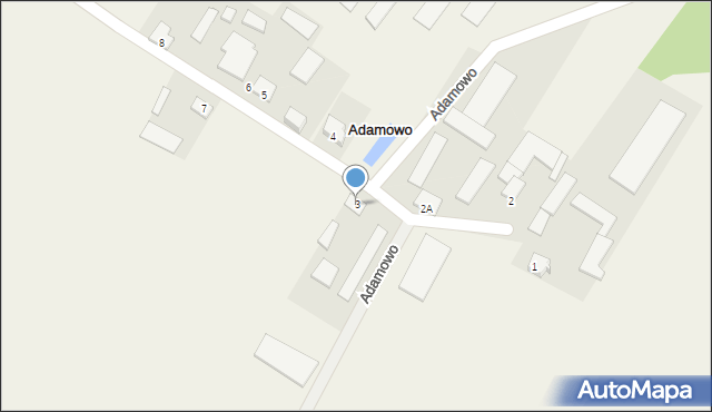 Adamowo, Adamowo, 3, mapa Adamowo