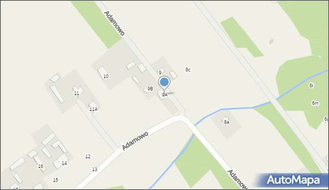 Adamowo, Adamowo, 9A, mapa Adamowo