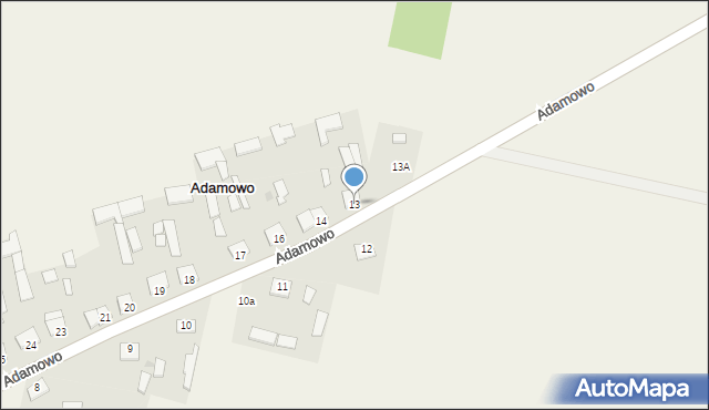 Adamowo, Adamowo, 13, mapa Adamowo