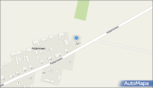 Adamowo, Adamowo, 13A, mapa Adamowo